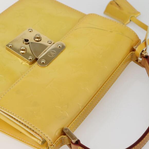 LOUIS VUITTON Monogram Vernis Spring Street Bag Lime Yellow M91068 - Picture 6 of 13